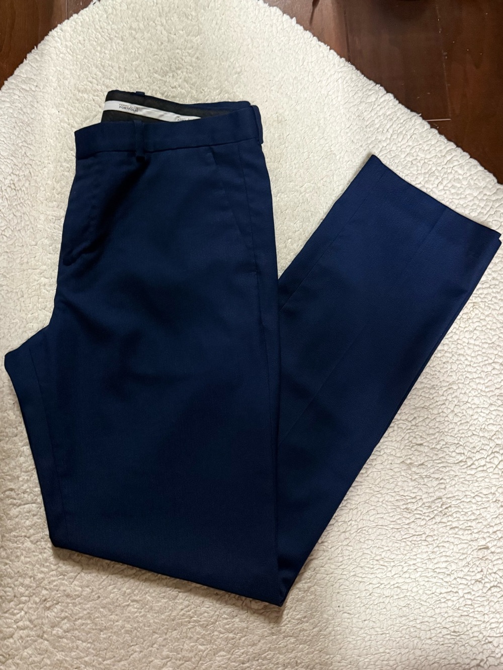 Perry Ellis Men's Navy Slim Fit Dress Pants 34x34
